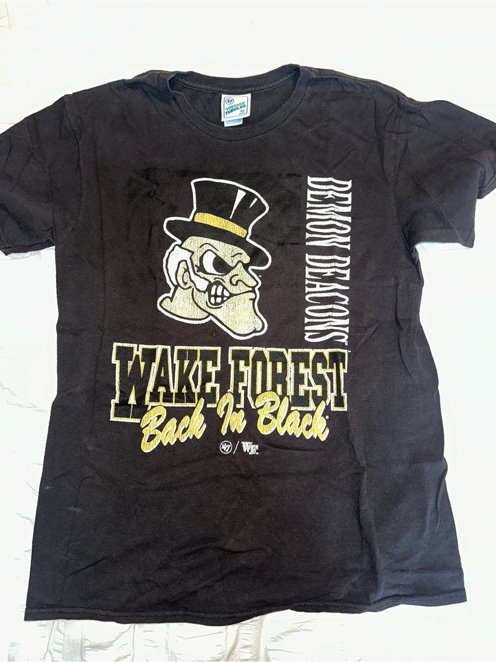 ’47 Brand Wake Forest Demon Deacons Back in Black T-Shirt M